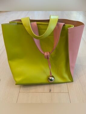 Furla Lime Green and Pink Purse